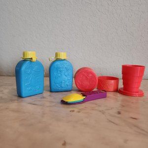 1989 McDonald's Happy Meal CAMP MCDONALDLAND Canteen Utensils Collapsible Cup